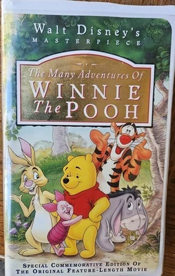 The Many Adventures of Winnie the Pooh, VHS Clamshell, 1996, Disney Estate Item  - Image 1 of 3
