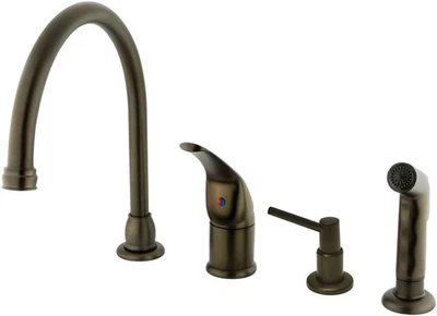 Grifo de cocina Kingston de latón KB825K5 Chatham amplio 9" bronce frotado con aceite Foto 1 de 4