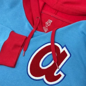 Atlanta Braves Retro Hoodie Herren 2XL Stitches Cooperstown Chenille "a" Logo - Bild 1 von 6