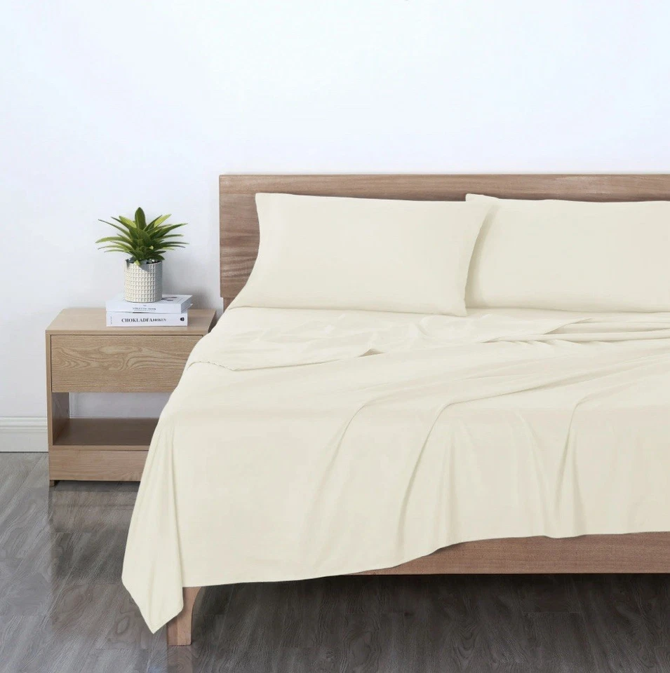 Juego de sábanas de franela bolsillos profundos 3 piezas 2 fundas de almohada y 1 sábana elástica Foto 1 de 2