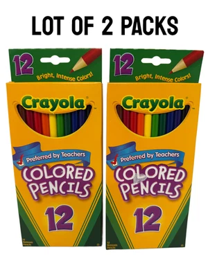 Lápices largos de colores Crayola 68-4012 - Pack de 12 LOTE DE 2 NUEVOS Foto 1 de 2