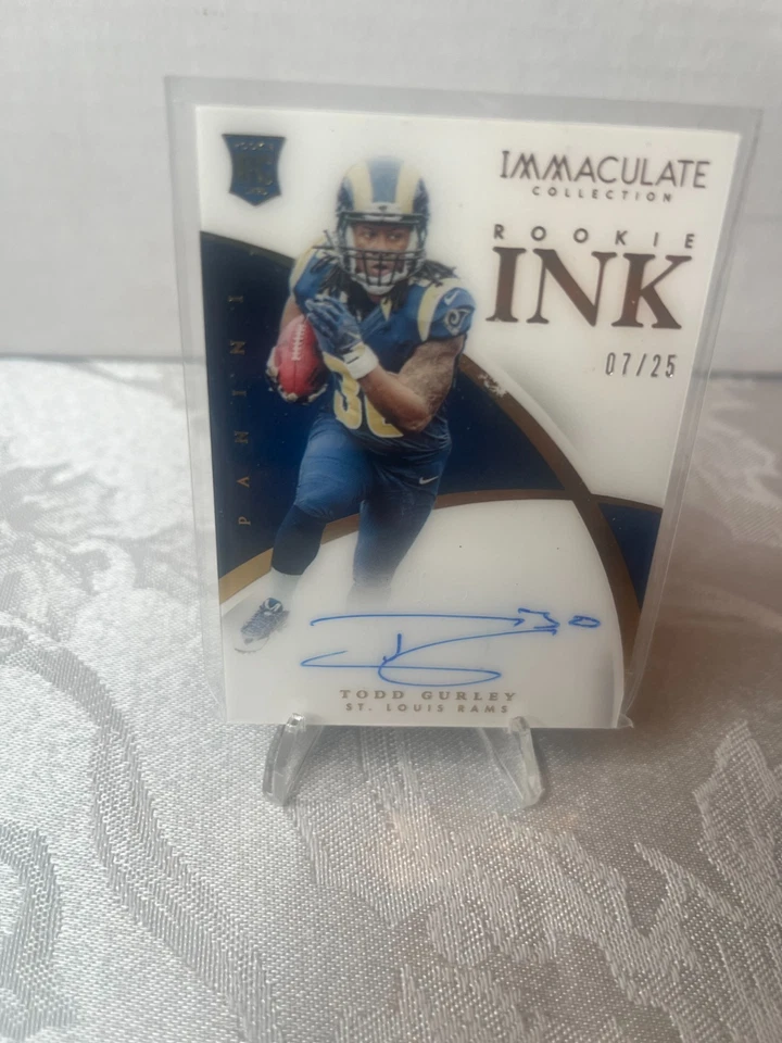 Tarjeta de radiocontrol automática Todd Gurley 2015 Immaculate Rookie Ink #d/25 Foto 1 de 2