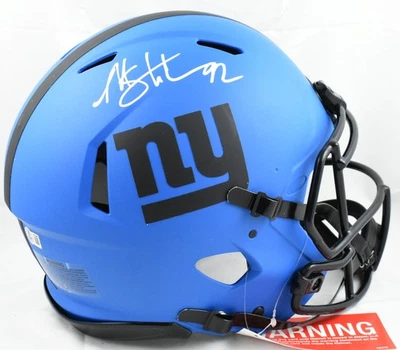 Michael Strahan Autographed Giants F/S Rave Speed Authentic Helmet BeckettW Holo - Image 1 of 4