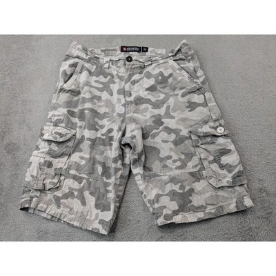 Pantalones Cortos Carga Southpole Auténticos Colección Gris Camuflaje Para Hombre Talla 32 Foto 1 de 4