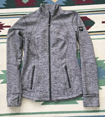 Chaqueta Lululemon Define Gris Jaspeado Negra Cremallera Completa Gimnasio Atlético Mujer’s Talla 10 Foto 1 de 4
