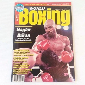 MARCH 1984 WORLD BOXING MAGAZINE MARVIN HAGLER ROBERTO DURAN HOLMES FRAZIER BOOM - Picture 1 of 9