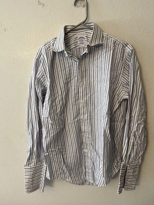 Brooks Brothers All Cotton Multicolor Striped Button Shirt 15-32 USA Made - Image 1 of 4