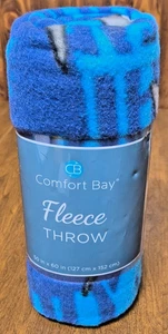 Comfort Bay Fleece Throw Blanket With Sharks New 50 in x 60 in - Picture 1 of 1