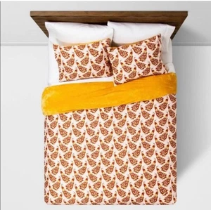 OPALHOUSE JUNGALOW Gold Peacock Velvet {KING Size} Comforter Set w 2 Shams - Picture 1 of 9