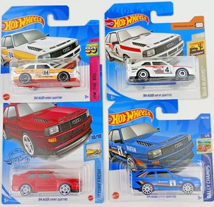 Hot Wheels 84 Audi Quattro Konvolut 4 Stück inkl Rot Factory Fresh Neu in OVP - Bild 1 von 9