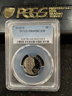 2010 S Gem Proof Jefferson Nickel Graded At PR69 With A Deep Cameo A-20 - Image 1 of 2