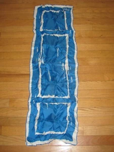 Vtg Blue & White Rectangluar Vera Scarf 15" x 45" Rayon Silk Japan - Picture 1 of 3