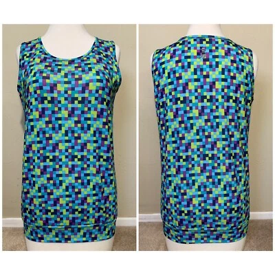 VGC Running Skirts Super Duper Tank Top BLUE TEAL GREEN PURPLE SMALL MSRP $44 - Image 1 of 4