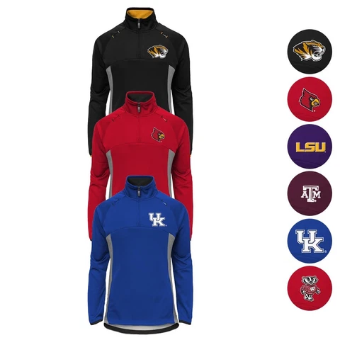 NCAA "Extreme" Team Logo 1/4 Zip Pullover Jacket Collection Girls Youth (7-16) Cover