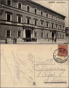 Pesaro, liceo Rossini, animata, viaggiata 1927 - Bild 1 von 1