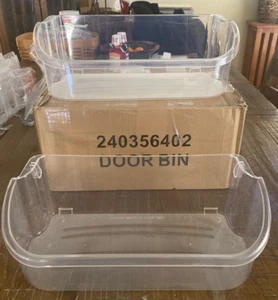 For Frigidaire 240356402 Clear Refrigerator Door Bin Replacement...PAIR!.....#2 - Picture 1 of 4