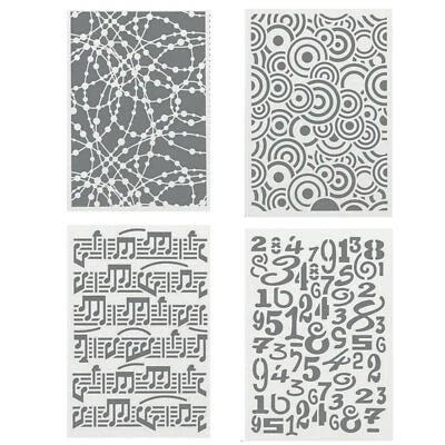 1 Schablone DIN A5 Hintergrund, Mask Stencils Template für Wand + Textil Efco - Bild 1 von 2