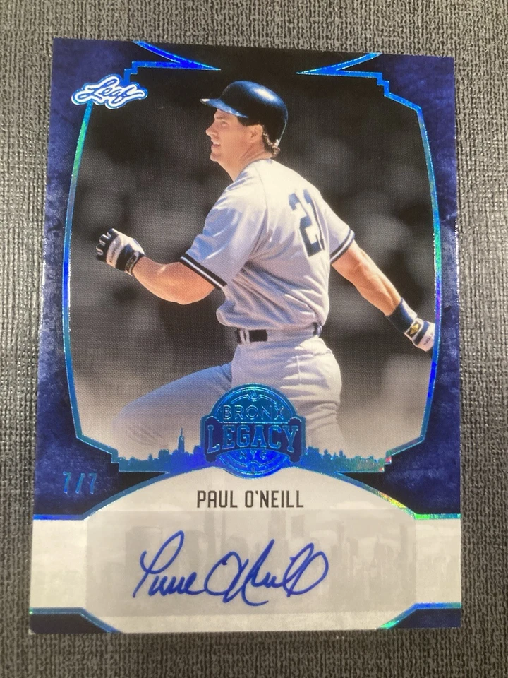2024 Leaf Bronx Legacy Platinum #BA-PO1 Paul O'Neill AUTO 7/7 - Image 1 of 3
