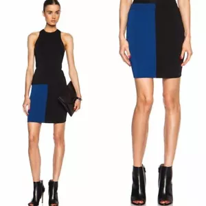 T by Alexander Wang Large Two Tone Skirt Black Viper Stretch - Picture 1 of 8