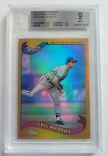2002 Greg Maddux Topps Chrome Gold Refractors #240 BGS 9 HOF BRAVES RARE