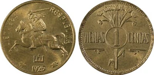 1925 Lithuania 1 Centas PCGS MS 65 - Picture 1 of 3