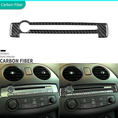 Cubierta de interruptor de CD de radio de consola de fibra de carbono real para Mitsubishi Eclipse 2006-2012 Foto 1 de 4