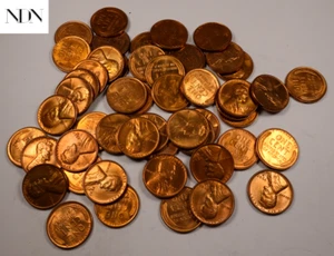 Rollo de centavos Lincoln Wheat 1937-S - gema BU (rojo) - lote de 50 monedas #WR33 - Imagen 1 de 3