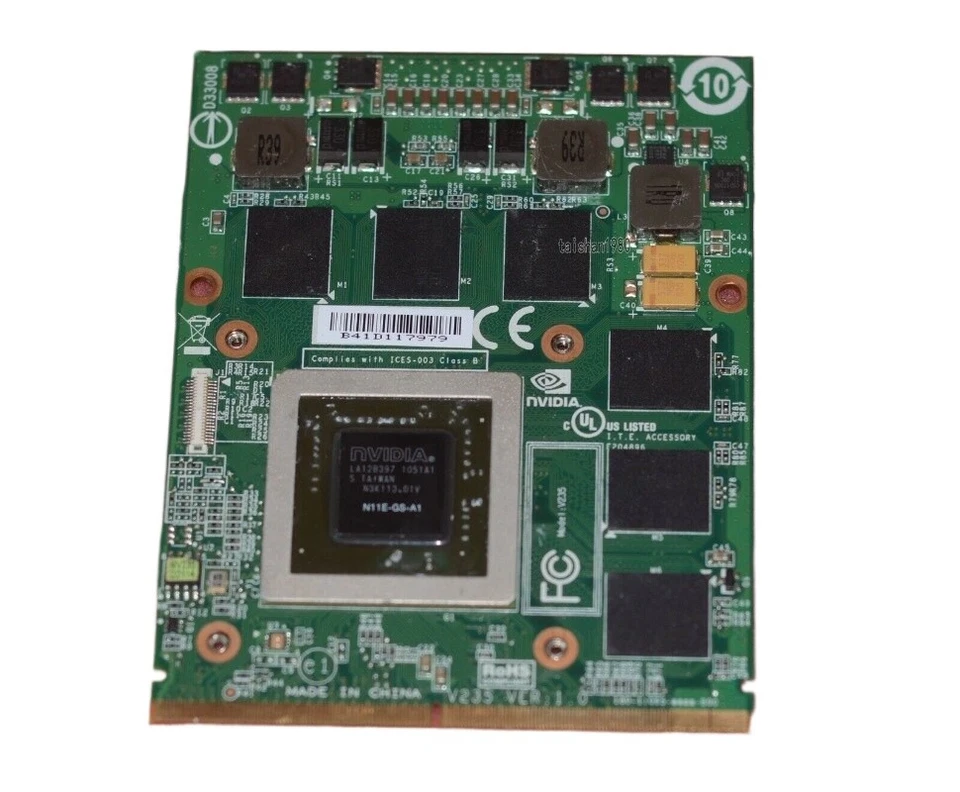 DELL ALIENWARE M15X M17X NVIDIA GTX460M 1.5GB DDR5 VIDEO CARD CN-0479NV - Image 1 of 3