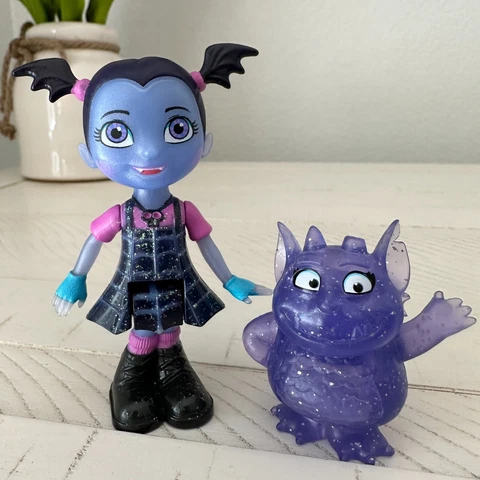 Disney Junior Vampirina 3.5" & Gregoria 2" Figures Lot of 2 Purple Vampire Girl Cover