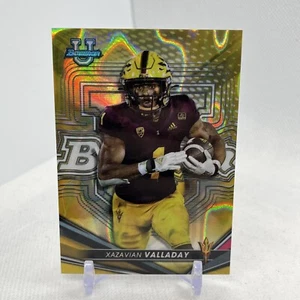 2022-23 Bowman's Best University Gold Lava Refractor /75 Xazavian Valladay #32 - Picture 1 of 6