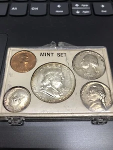 1963-D 90% Silver 5 coin set. BU/Mint. Franklin/Wash/Jeff/Roosevelt/Lincoln - Picture 1 of 8