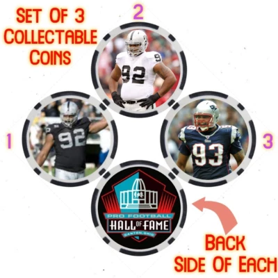 RICHARD SEYMOUR - PRO FOOTBALL HALL OF FAME - COLLECTABLE COIN SET - Image 1 of 2