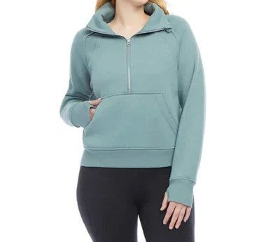 NWoT Danskin Para Mujer Mezcla Costilla Media Cremallera Sudadera Chaqueta Verde Azulado Talla XL $80 EE304 Foto 1 de 3