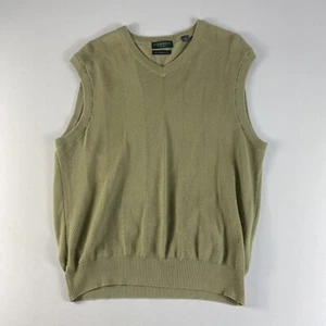 Lyle & Scott Golf Scotland Men’s Size Large Sweater Vest 100% Combed Cotton - Picture 1 of 7