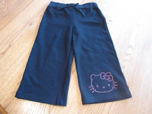 Girls Hello Kitty black pants Capri 4 HK Spring Active HK55301 NWT youth ^^ - Picture 1 of 2