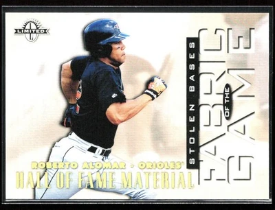 Roberto Alomar 1997 Donruss Limited Fabric of the Game /250 #64 Baltimore - Image 1 of 3