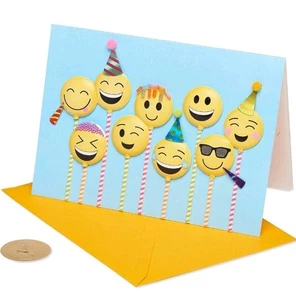 Papyrus 3D Smiley Happy Face Birthday Card - Picture 1 of 4