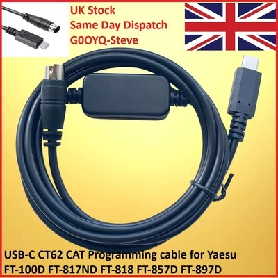 USB-C CT62 Katze Programmierkabel für Yaesu FT-100D FT-817ND FT-818 FT-857 - Bild 1 von 3