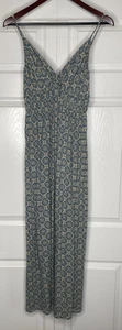 Mossimo Women's Blue V-Neck Babydoll Empire Waist Summer Maxi Dress Size Medium - Picture 1 of 11