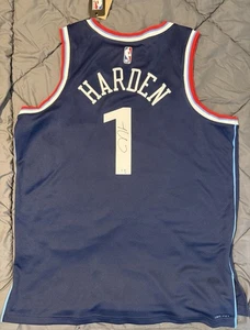 James Harden Los Angeles Clippers Signed Navy Nike Swingman Jersey Fanatics Auth - Picture 1 of 3