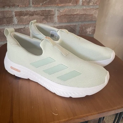 NEW 2025 Adidas Cloudfoam Lite Comfort Sneaker Women's Sz 8 Mint Slip On LIGHTWT - Image 1 of 4