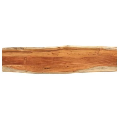 Tabletop Solid Acacia Natural Wood 160x40x3.8cm Live Edge Rectangular  Top - Image 1 of 4