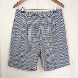 Paul & Shark Yachting marineblau weiß Gingham Plissee - vorne Shorts Größe 32 - Bild 1 von 5
