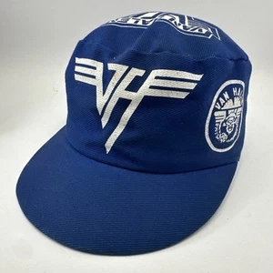 Vintage 1980s Van Halen Blue Snapback Hat Made In USA Rare Rock Band Americana - Picture 1 of 12