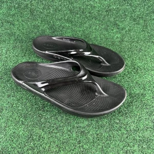 Oofos Oolala Women's Size 11 Recovery Flip Flop Thong Sandals Black Casual - Picture 1 of 8