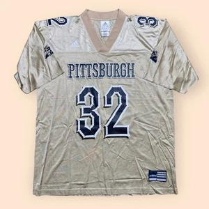 Vintage Pitt Panthers Adidas Football Jersey Gold Men’s Large Pittsburgh Y2K Vtg - Picture 1 of 5