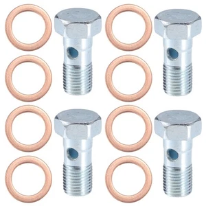 M12x1.25 32mm Motocicleta Hueco Juego Tornillos Tono Plateado - 12 uds - Imagen 1 de 6