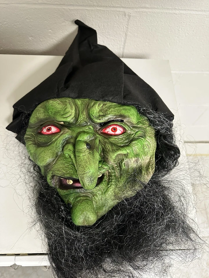 Halloween Witch Mask Horrific Scary Joker Cosplay Costume Hair Wig Foto 1 de 1