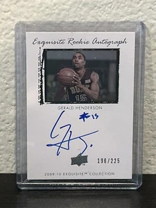 2009-10 UPPER DECK EXQUISITE GERALD HENDERSON RC AUTO 196/225!! 🏀 - Picture 1 of 4