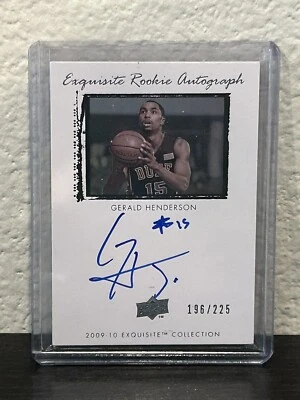2009-10 UPPER DECK EXQUISITE GERALD HENDERSON RC AUTO 196/225!! 🏀 - Image 1 of 4